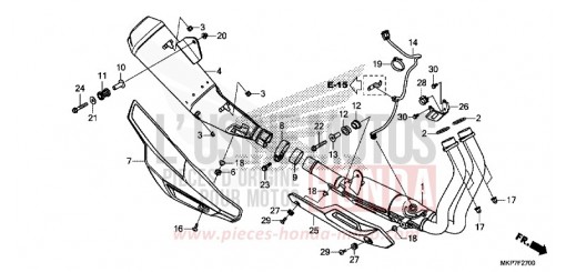EXHAUST MUFFLER CB500XAN de 2022